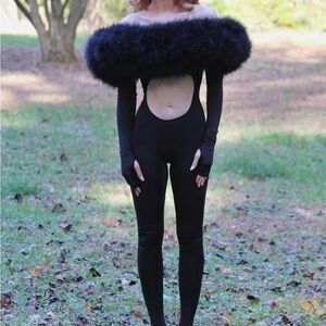 Chic Black Off-Shoulder Jumpsuit